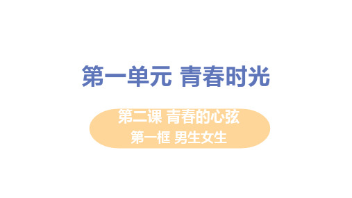 人教版七年级道德与法治下册 第一框 男生女生 精品教学课件