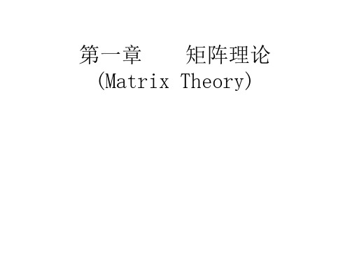 第一章矩阵理论(管理数学基础)