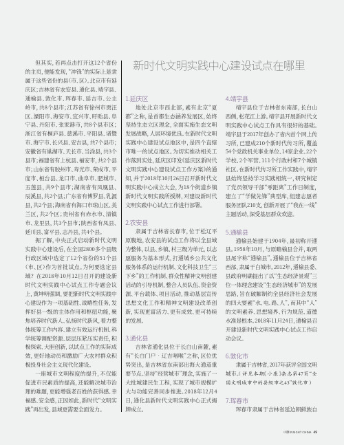 新时代文明实践中心建设试点在哪里