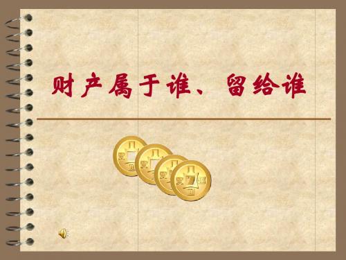 鲁教版八年级上册第四单元第九课第一框《财产属于谁 留给谁》(18张PPT)