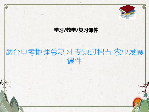 烟台中考地理总复习 专题过招五 农业发展课件