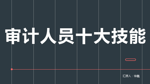 审计人员10大技能