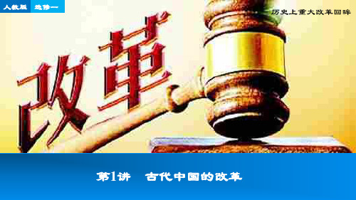 高考历史一轮复习 第一讲 古代中国的改革课件 新人教版选修1
