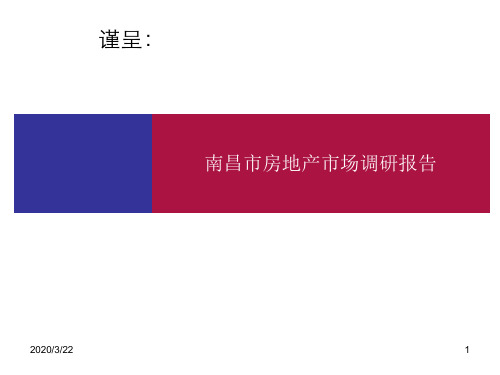 南昌房地产分析PPT课件