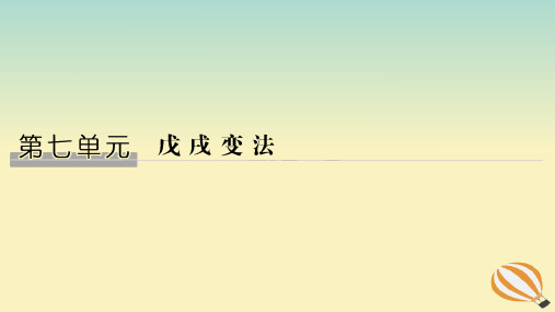 2021学年高考历史第七单元戊戌变法第1课甲午战争后民族危机的加深课件新人教版选修1