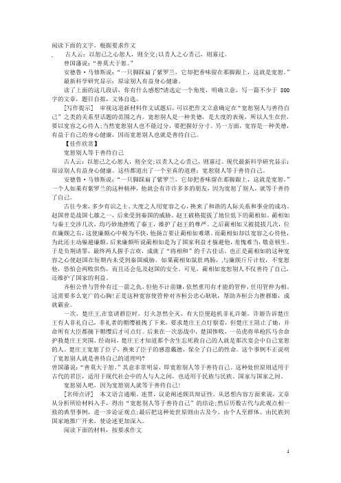 高考语文 作文专题讲解 论证抒情篇素材
