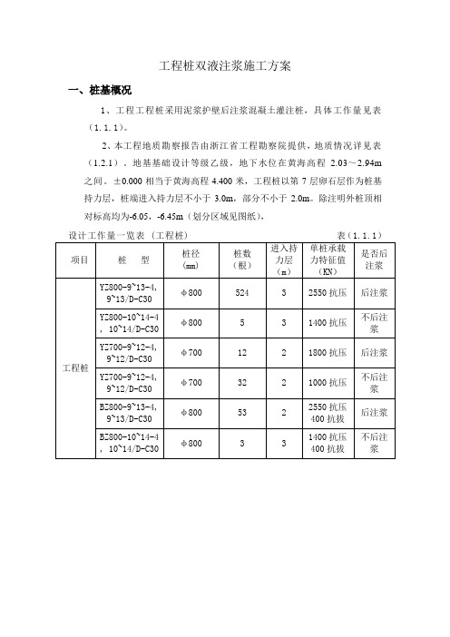 双液注浆施工方案