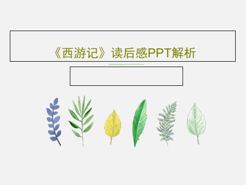 《西游记》读后感PPT解析共17页文档
