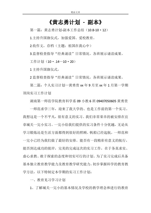 《黄志勇计划 - 副本》