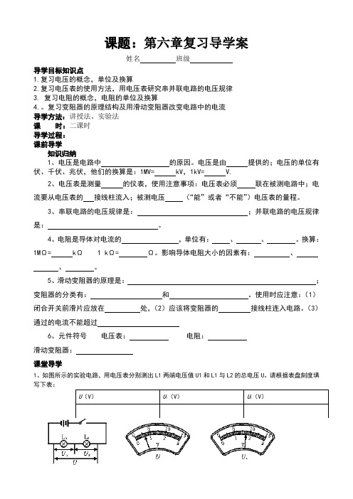 第六章复习导学案