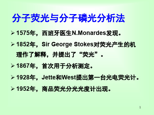 分子荧光和分子磷光分析法