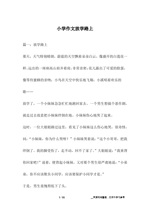 小学作文放学路上