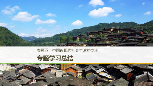 2019高中历史专题四中国近现代社会生活的变迁专题学习总结课件人民版必修2