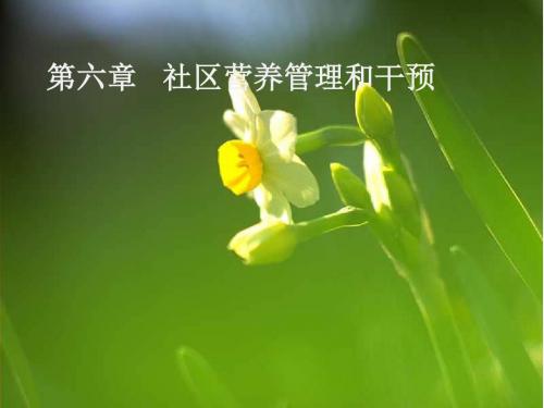 三级第六章社区营养管理和营养干预