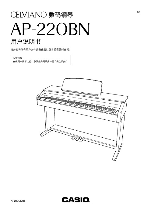 卡西欧 CASIO AP220 电子琴 中文说明书