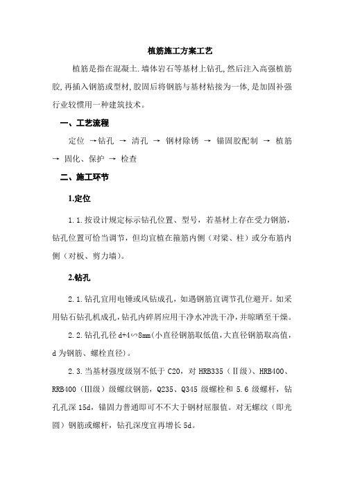 植筋施工方案样本