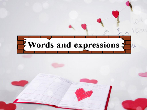 Words and expressions