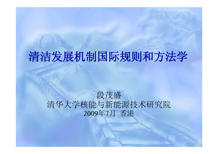CDM国际机制和方法学