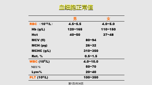 贫血的诊断与治疗PPT课件