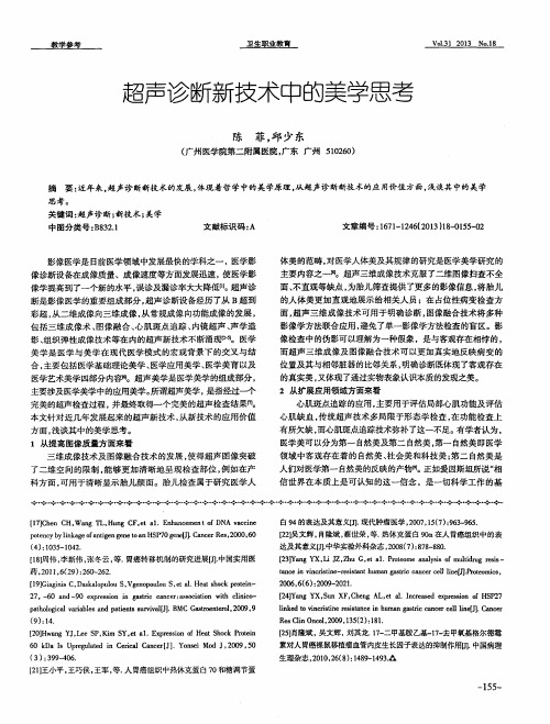 超声诊断新技术中的美学思考