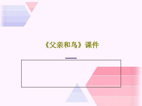 《父亲和鸟》课件27页PPT