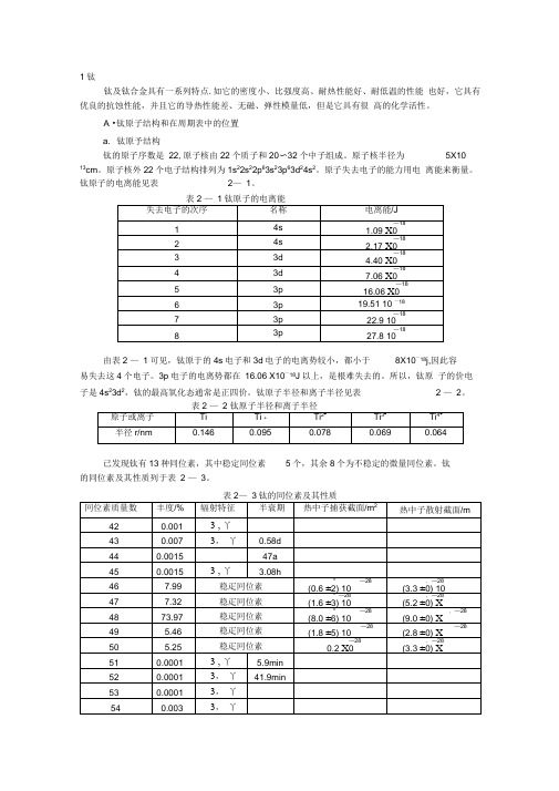 钛化合物性质全解