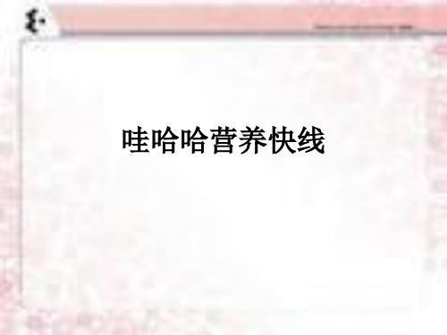 哇哈哈营养快线ppt课件