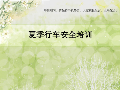 《夏季安全行车》PPT课件