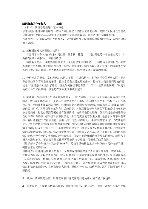 中国当代文学作品解析