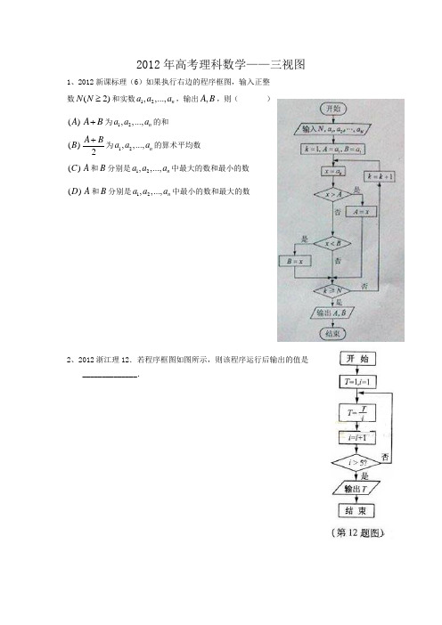 2012年高考理科数学——程序框图