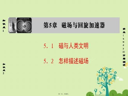 高中物理第5章磁场与回旋加速器5.1磁与人类文明5.2怎样描述磁场课件沪科版选修31