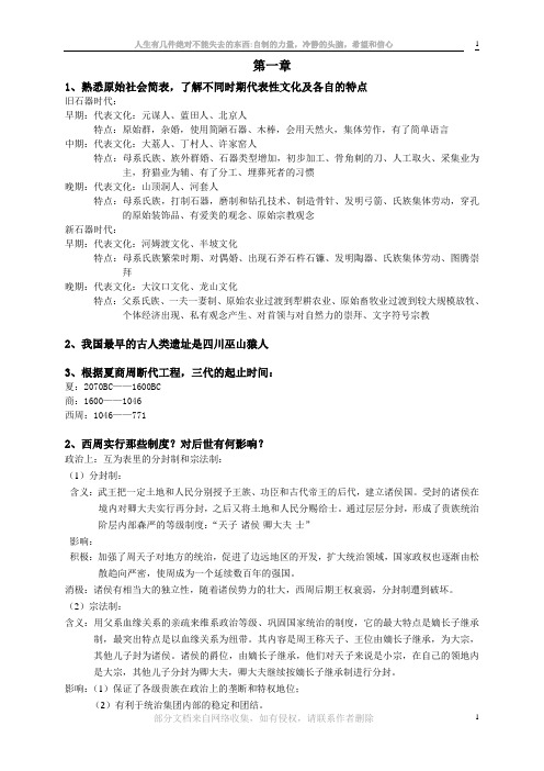 中国古代史-简答题