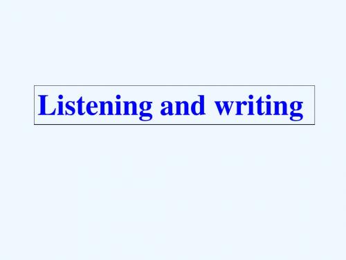 人教版选修六Unit 3《A healthy life Listening and writing》ppt课件