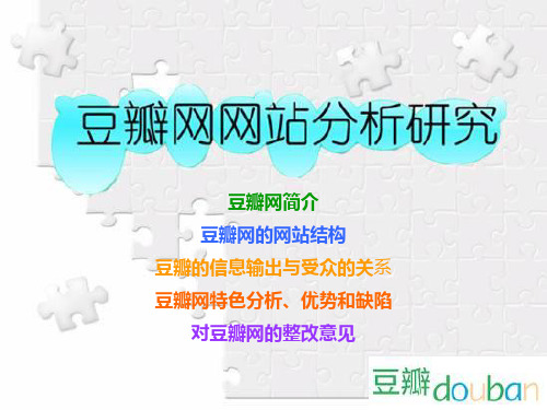 豆瓣网网站分析研究