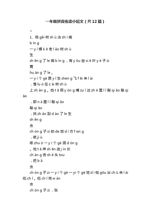 一年级拼音练读小短文（共12篇）