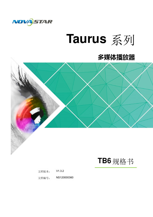 【诺瓦科技】智慧城市LED灯杆屏联网播放器TB6规格参数参考说明书