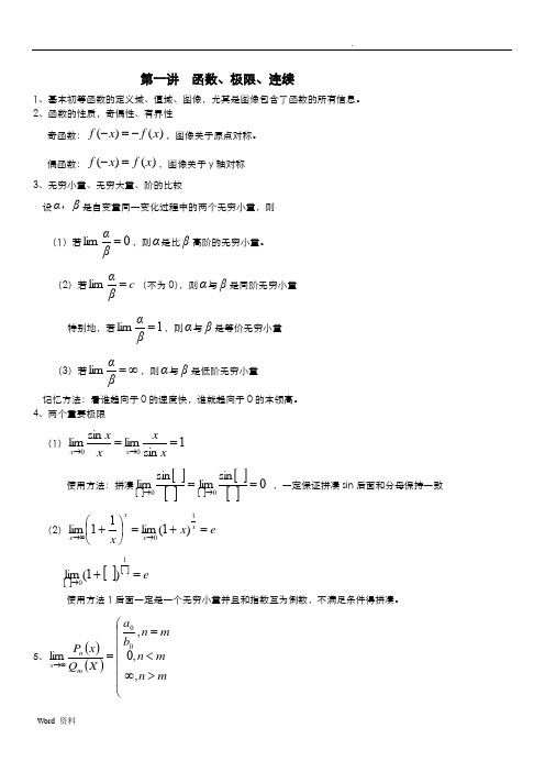 专升本高数知识点.