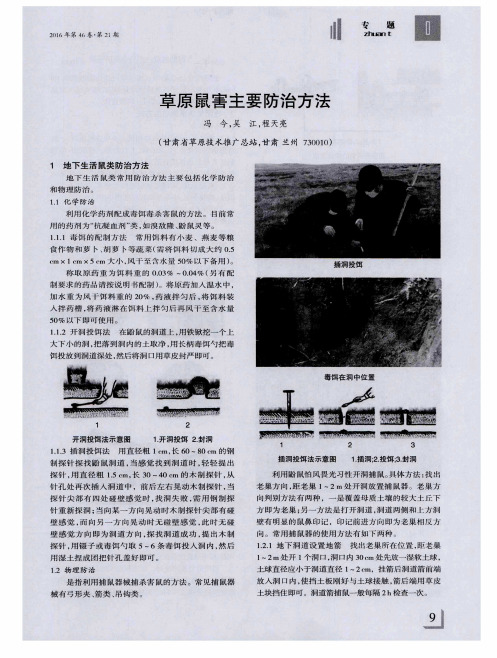 草原鼠害主要防治方法