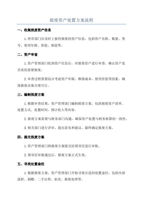 报废资产处置方案流程