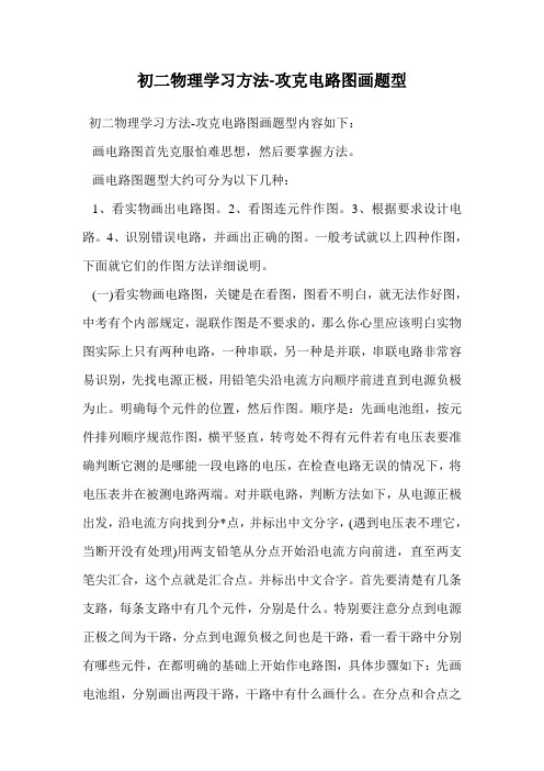 初二物理学习方法-攻克电路图画题型.doc