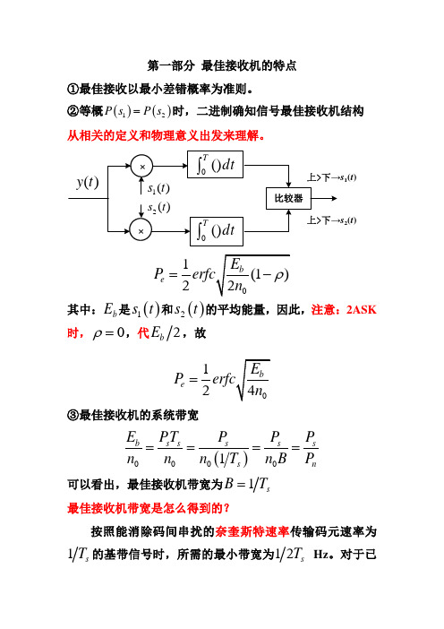 第十章 数字信号最佳接收规律及技巧
