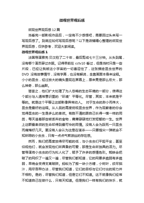 微观世界观后感
