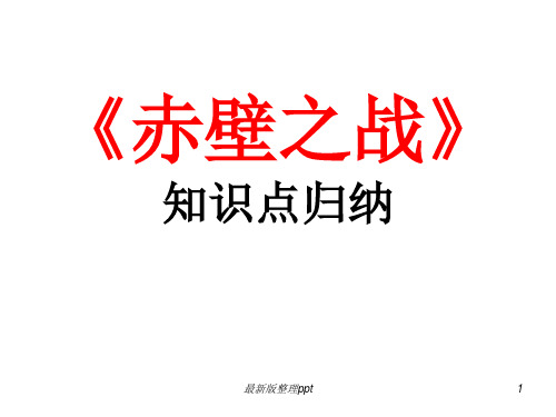 《赤壁之战》知识点归纳ppt课件