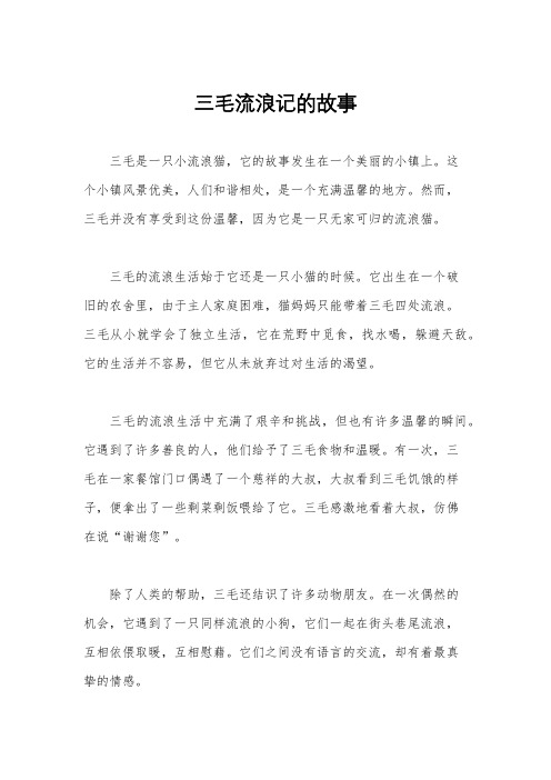 三毛流浪记的故事