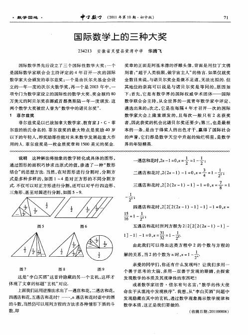 国际数学上的三种大奖