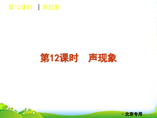 北京市中考物理一轮复习(含中考真题)第12课时声现象精品课件