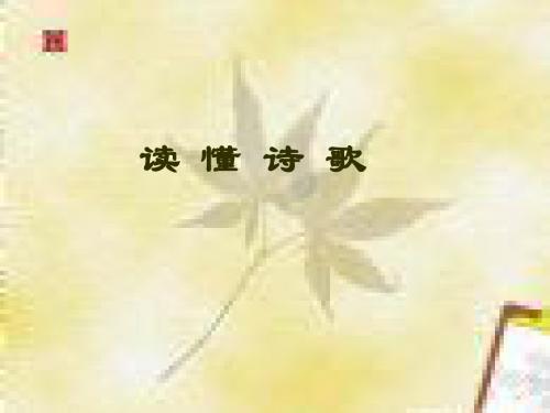 读懂诗歌