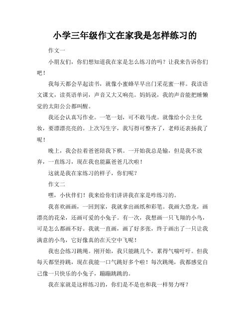 小学三年级作文在家我是怎样练习的