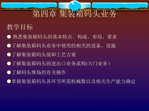 集装箱码头业务