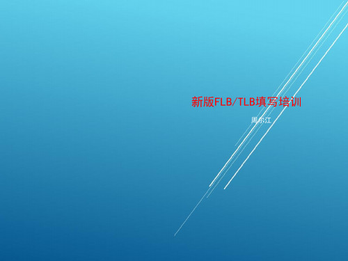 新版FLBTLB填写培训——航空